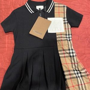 COPY - Vintage Check Panel Cotton Piqué Polo Shirt Dress